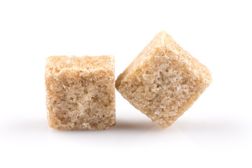 brown sugar cubes isolated