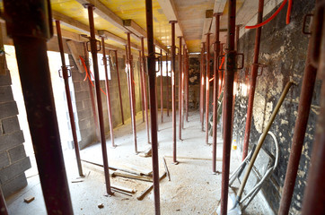 Fototapeta premium formwork for the concrete foundation of the first floor