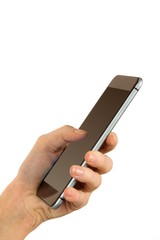 Woman sending a text message
