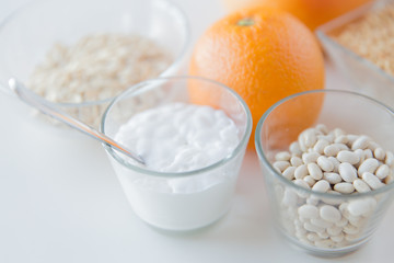 close up of food ingredients on table