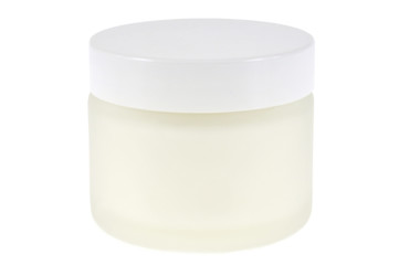 Pot de crème de soins cosmétiques