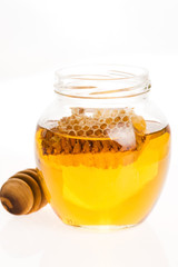 Fresh honey with honeycomb