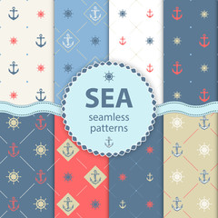 seamless patterns Vector aqua background Set wallpaper