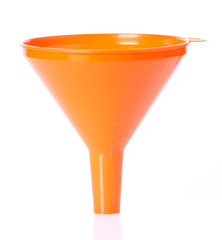 plastic funnel isolated on white