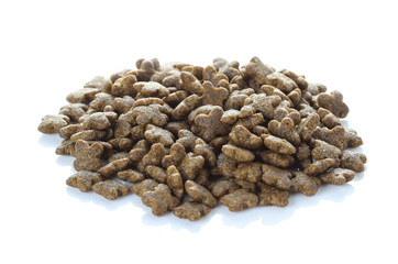 dog food on white background.