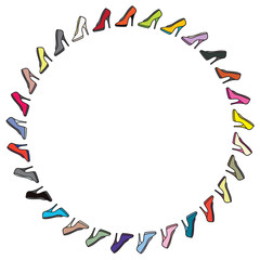 circular ornament shoes