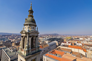 Fototapeta na wymiar View on Budapest from st. Stephen's Basilica, Hungary
