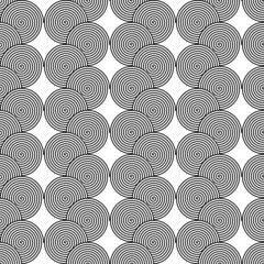 Design seamless monochrome spiral twirl pattern