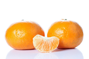 Orange fruit isolated on white background.
