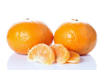 Orange fruit isolated on white background.