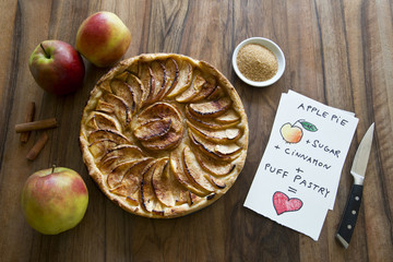 apple pie favourite sweet desert at the table