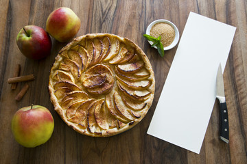 apple pie favourite sweet desert at the table