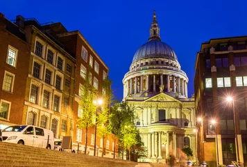 Deurstickers View of St Paul Cathedral in London, England © Leonid Andronov