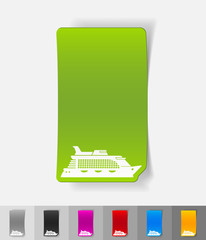 realistic design element. cruise ship