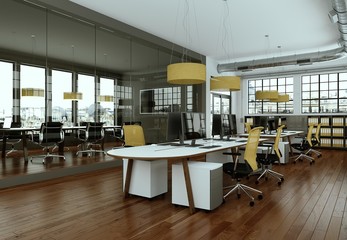 modernes Büro im Loft