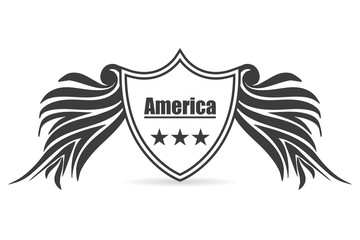 Fototapeta premium American labels vector illustration styles