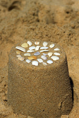 pâté sable plage vacances coquillage