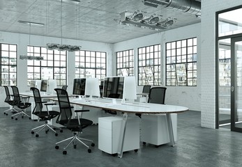 modernes Büro im Loft