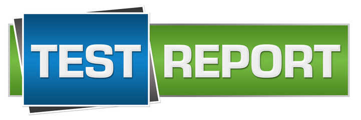 Test Report Green Blue Horizontal 