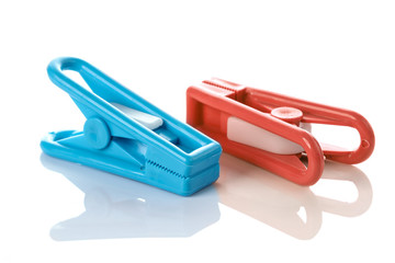Clothespin  on white background
