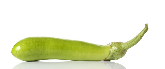 green eggplant on white background