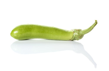 green eggplant on white background