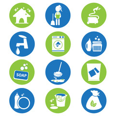 cleaning icon set vector illustration