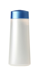 plastic bottles of body care and beauty products