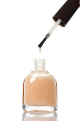 nail polish bottle on white background