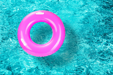 Lifebuoy on water background
