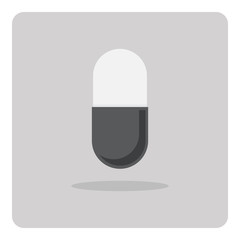 Vector of flat icon, capsule on isolated background
