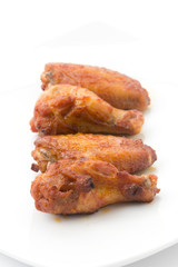 Chicken wings with barbeque sauce