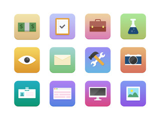 12 icons pack for webdesign or mobile application