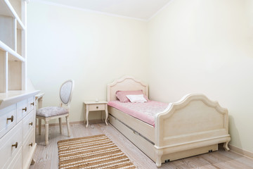 Fototapeta na wymiar Baby girl kids bedroom interior