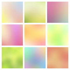 Abstract colorful blurred vector backgrounds. Elements for your