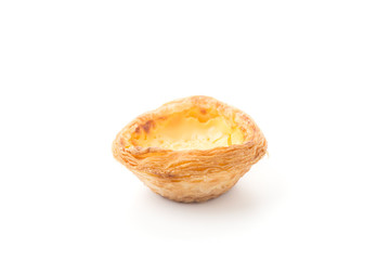 egg tart isolated on white background
