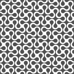 Monochrome curved geometric seamless pattern