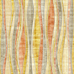 seamless pattern - waves decor - papyrus texture