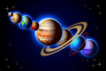 solar system in one line © ifh85