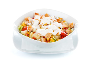 Fresh chopped vegetables salad