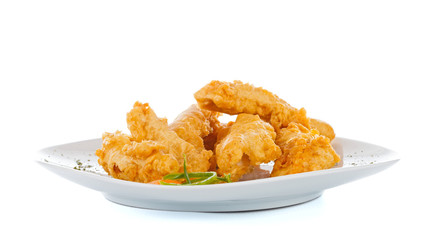 Crispy strips with bread crumbs