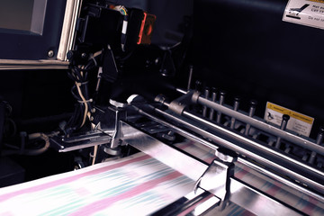 Printing machine during production output