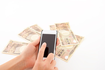 アイフォンと一万円札