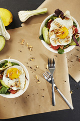 Fried egg salad