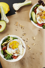 Fried egg salad
