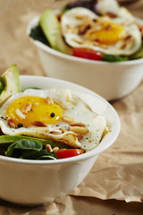 Fried egg salad