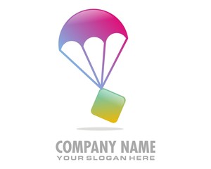 parachute box logo image vector