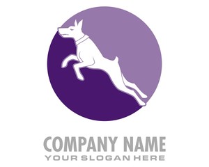 pet dog purple logo image vector