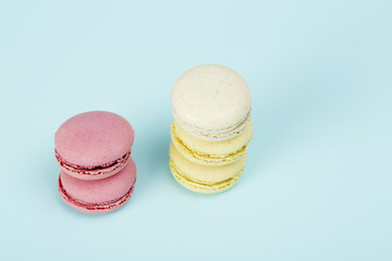 Pink and yellow macaroons