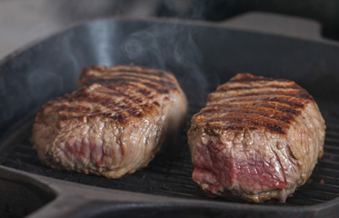 Hot Grilled beef steaks